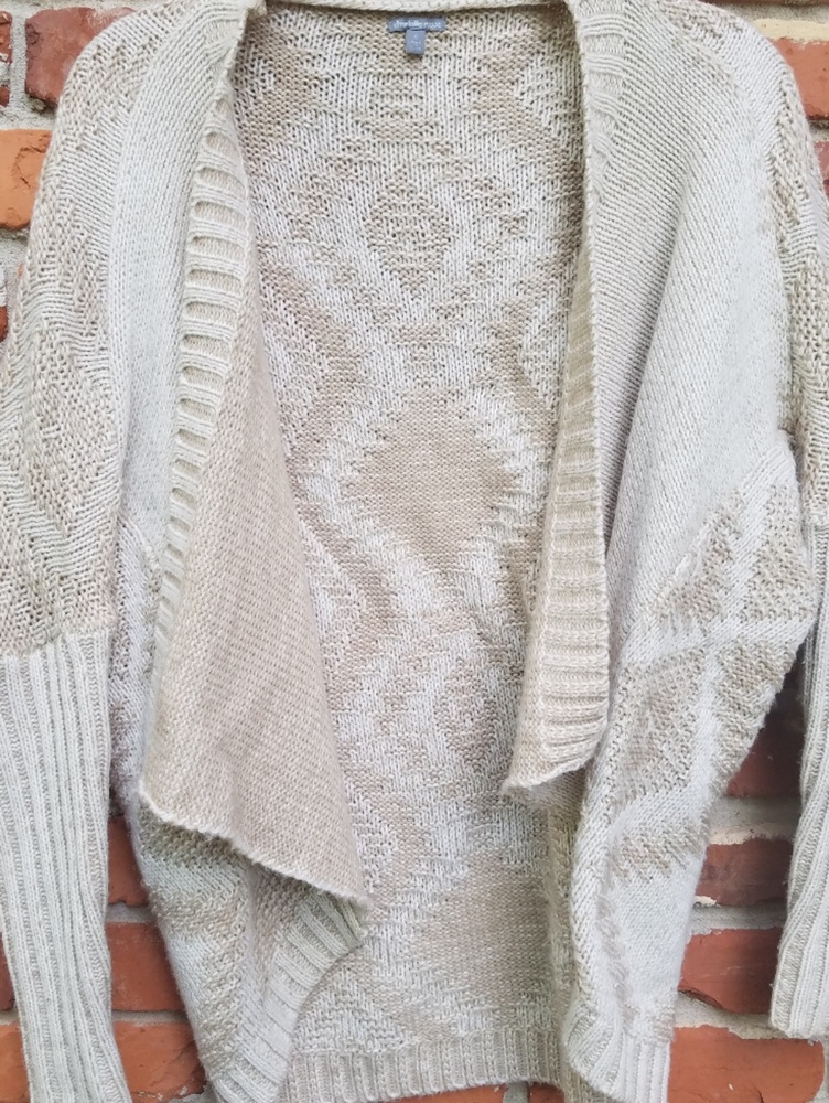 Cable Knit Batwing Sweater - Aztec Print